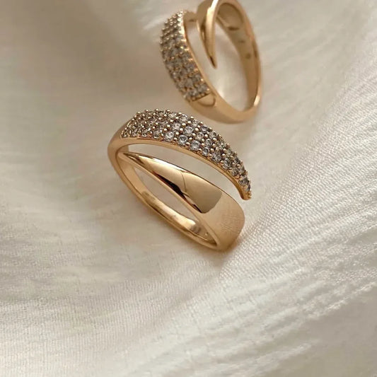 Bague plaquée Or 18 carats en acier inoxydable