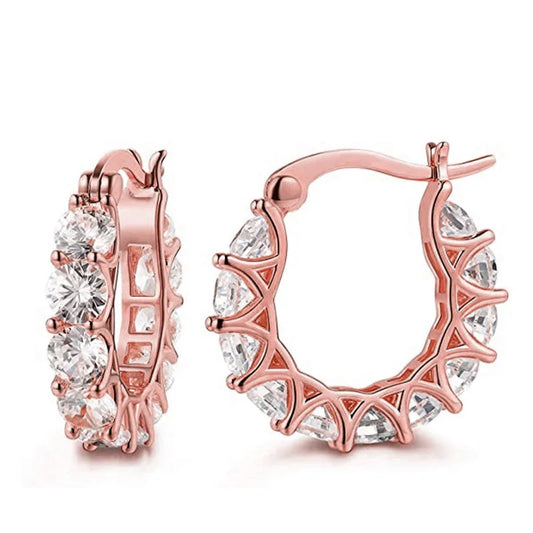 Boucles d'oreilles en pierre de cristal