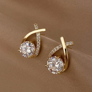 Boucles d'oreilles élégantes en pierre de cristal