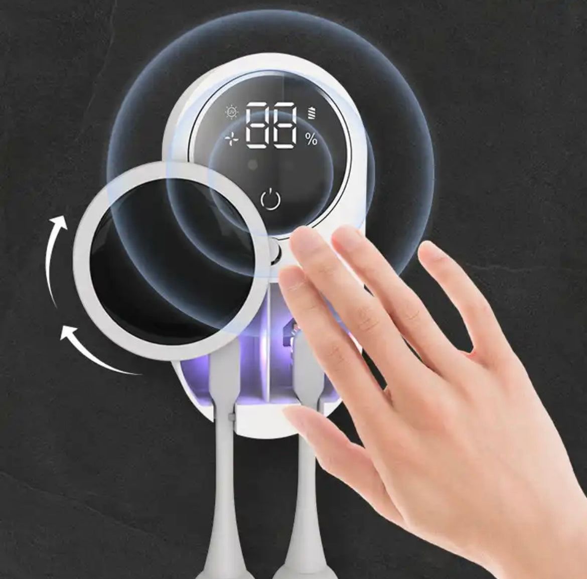 stérilisateur de brosse à dents uv intelligent sans fil - arabriss