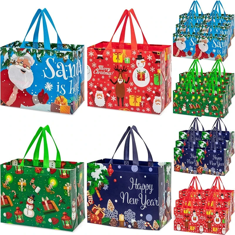 LZRinue Sacs fourre-tout de Noël Mix Color Set, réutilisables